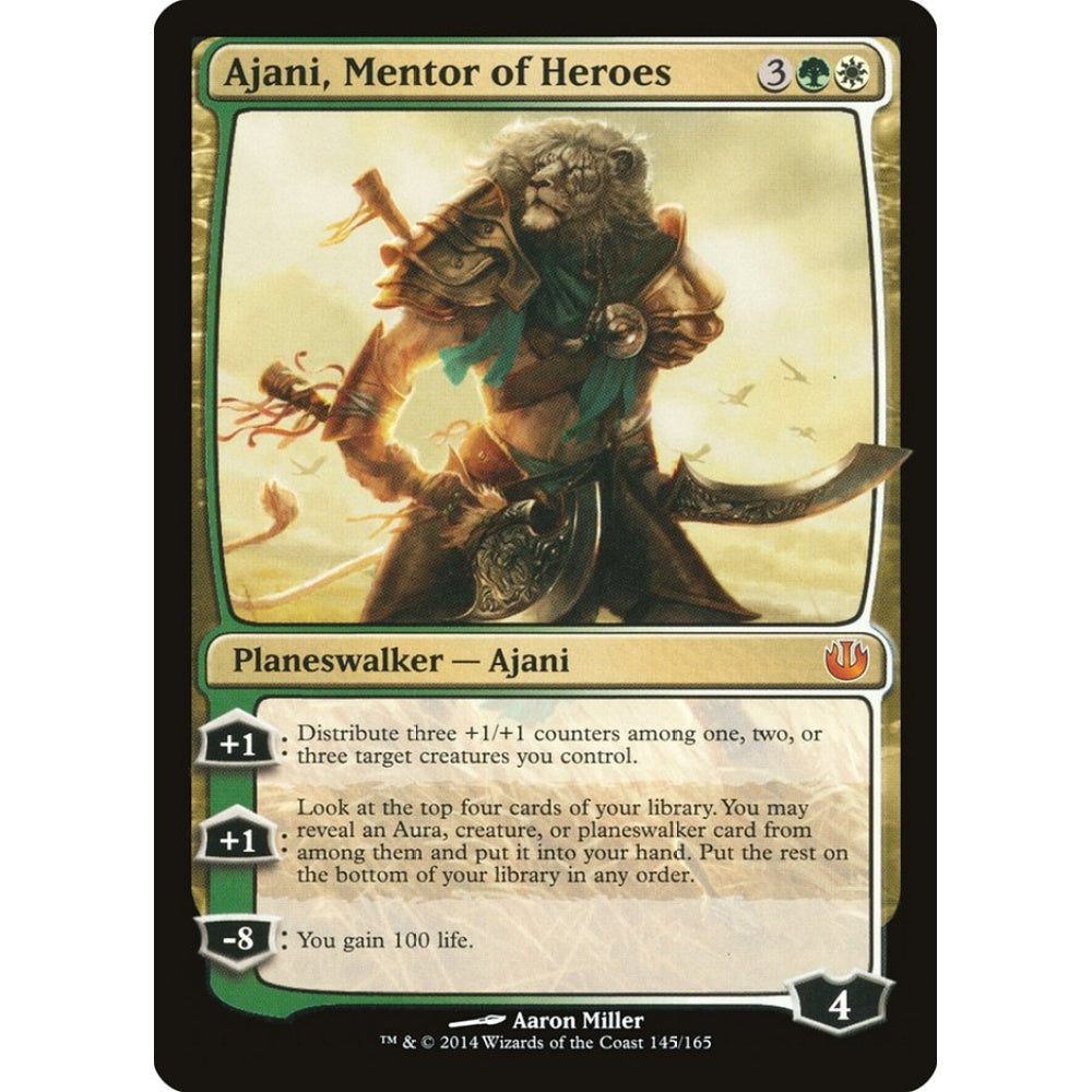Ajani, Mentor of Heroes mythic 145 Magic the Gathering Journey into Nyx