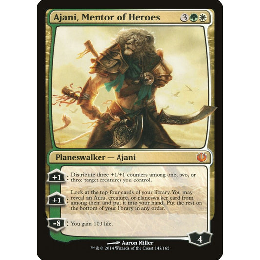 Ajani, Mentor of Heroes mythic 145 Magic the Gathering Journey into Nyx