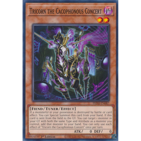 Tricorn the Cacophonous Concert PHNI-EN087 Common Common Yu-Gi-Oh Phantom Nightmare in Art