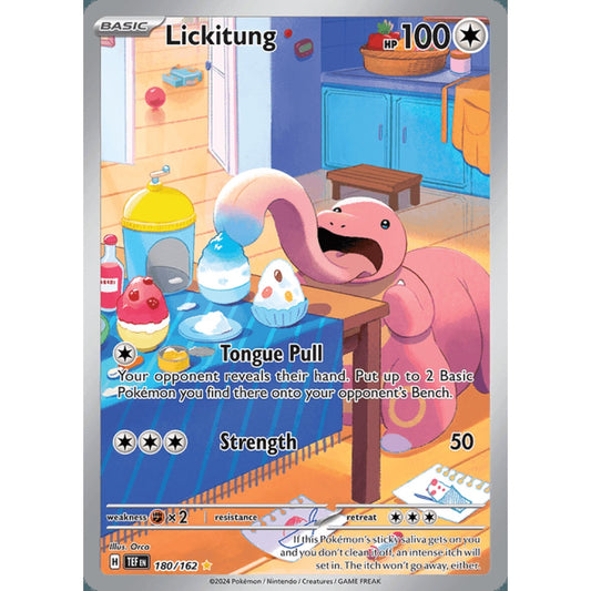 Lickitung Illustration Rare 180/162 Pokemon Card Game Temporal Forces