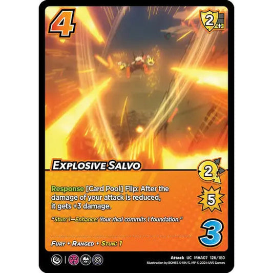 Explosive Salvo, 126/180, UC, UniVersus, MHA07 Girl Power