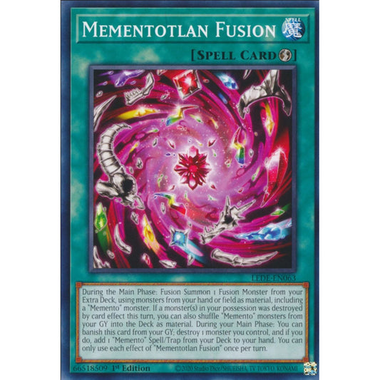 Mementotlan Fusion, LEDE-EN063, Common, Yu-Gi-Oh!, Legacy of Destruction