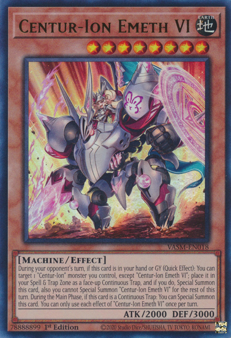 Centur-Ion Emeth VI VASM-EN018 Collector's Rare Collector's Rare Yu-Gi-Oh Valiant Smashers in Art