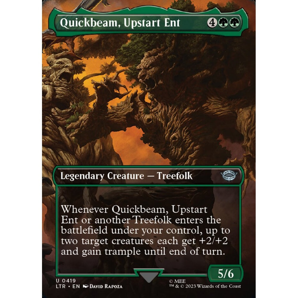 Quickbeam, Upstart Ent, uncommon, 419, Magic the Gathering, The Lord of the Rings: Tales of Middle-earth