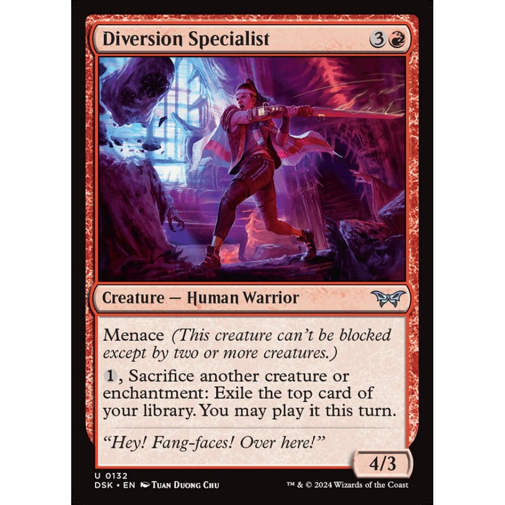 Diversion Specialist, 132, uncommon, Magic: The Gathering, Duskmourn: House of Horror