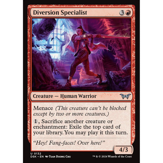 Diversion Specialist, 132, uncommon, Magic: The Gathering, Duskmourn: House of Horror