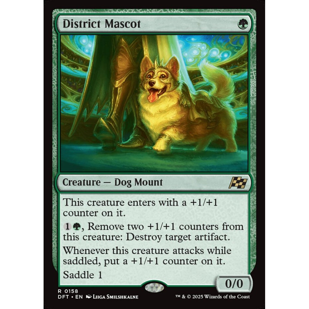 District Mascot, 158, rare, Magic: The Gathering, Aetherdrift
