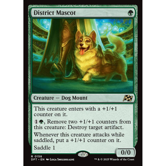 District Mascot, 158, rare, Magic: The Gathering, Aetherdrift