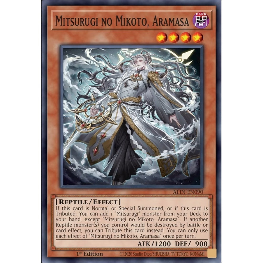 Mitsurugi no Mikoto, Aramasa ALIN-EN090 Super Super Rare Yu-Gi-Oh Alliance Insight