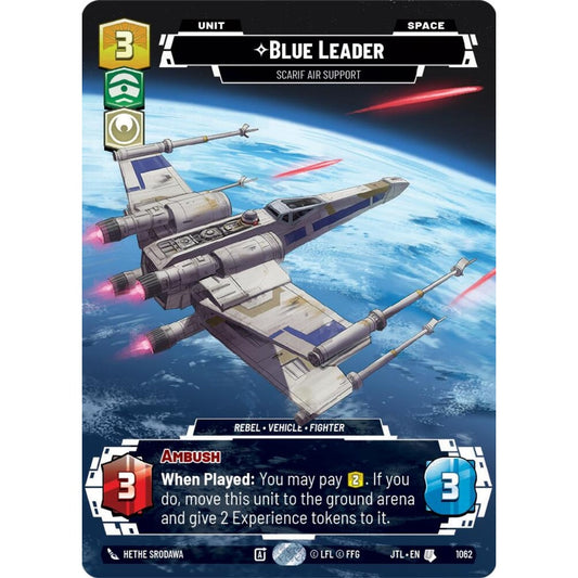 Blue Leader, U, JTL 1062) Prestige Foil, Star Wars Unlimited