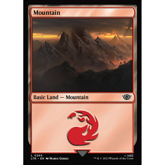 Mountain, common, 269, Magic the Gathering, The Lord of the Rings: Tales of Middle-earth