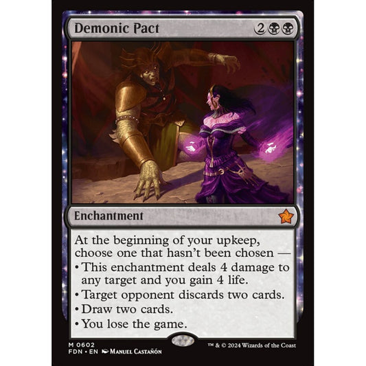 Demonic Pact, 602, mythic, Magic: The Gathering, Foundations