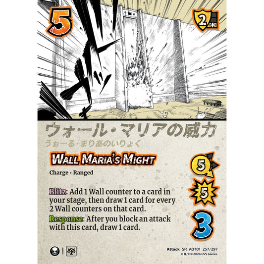 Wall Maria's Might, 257/297, SR, UniVersus, Attack on Titan: Battle for Humanity