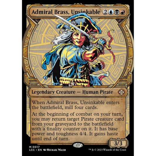 Admiral Brass, Unsinkable, mythic, 17, Magic the Gathering, The Lost Caverns of Ixalan Commander