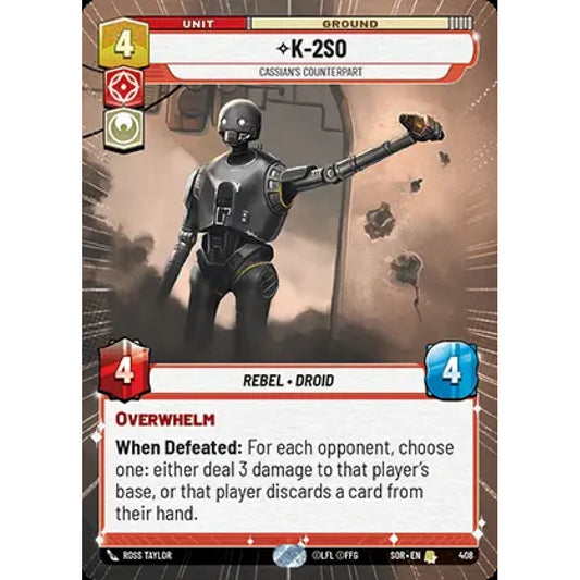 K-2SO, 408, R, Star Wars Unlimited, Sparks Of Rebellion