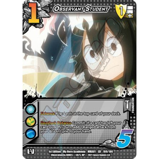 Observant Student, 169/180, XR, UniVersus, MHA01 My Hero Academia