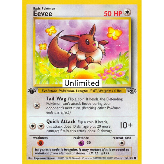 Eevee Common 51/64 Pokemon Card Game Jungle