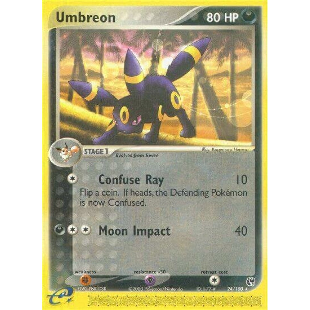 Umbreon Rare 24/100 Pokemon Card Game EX Sandstorm