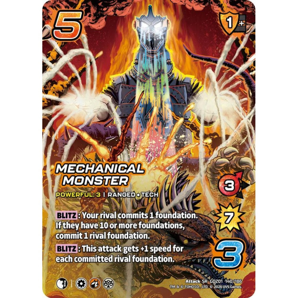 Mechanical Monster GDZ01 140/186 GDZ01 Universus Godzilla: Reign of Kaiju Attack SR
