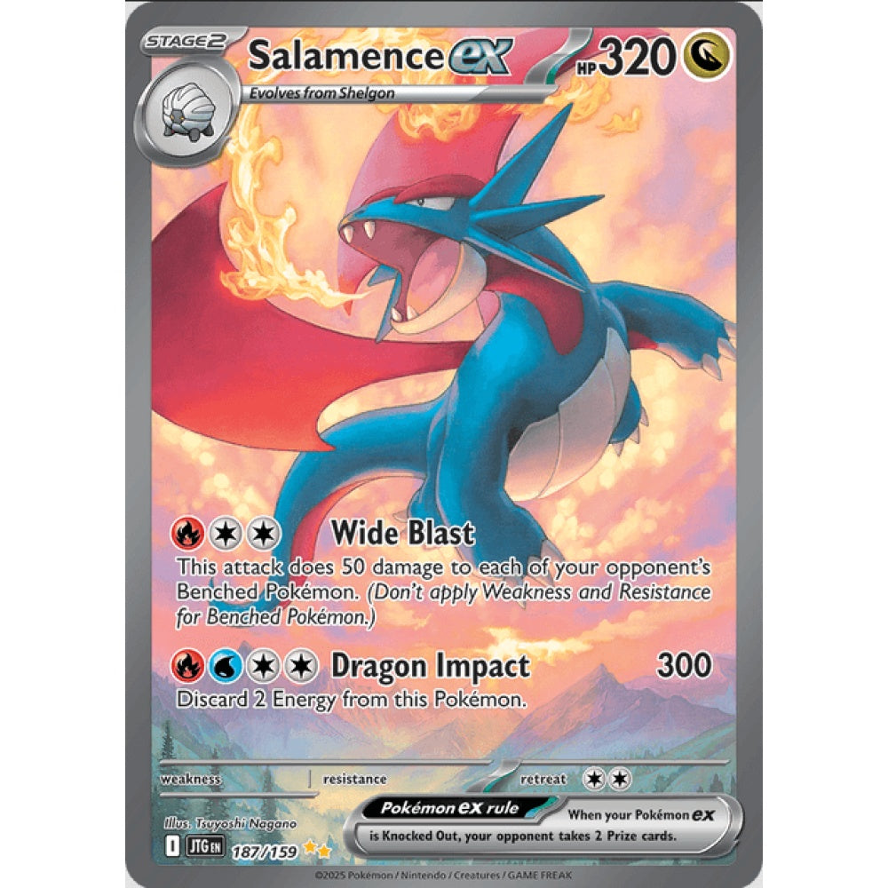 Salamence ex 187/159 SIR Special Illustration Rare JTG Journey Together Pokemon
