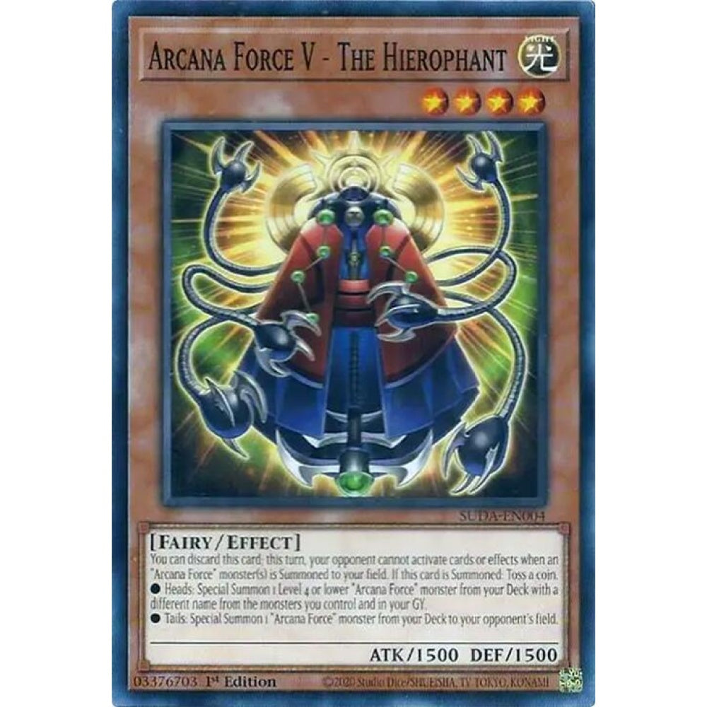 Arcana Force V - The Hierophant SUDA-EN004 Common Yu-Gi-Oh Supreme Darkness