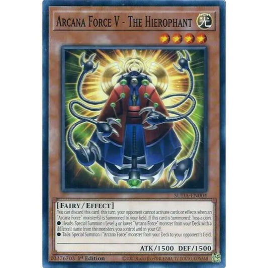 Arcana Force V - The Hierophant SUDA-EN004 Common Yu-Gi-Oh Supreme Darkness