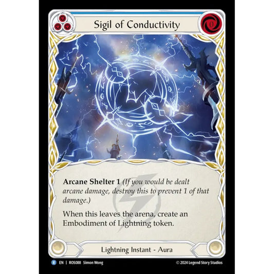 Sigil of Conductivity ROS088 Rare Flesh & Blood Trading Card Game Rosetta in Regular Art