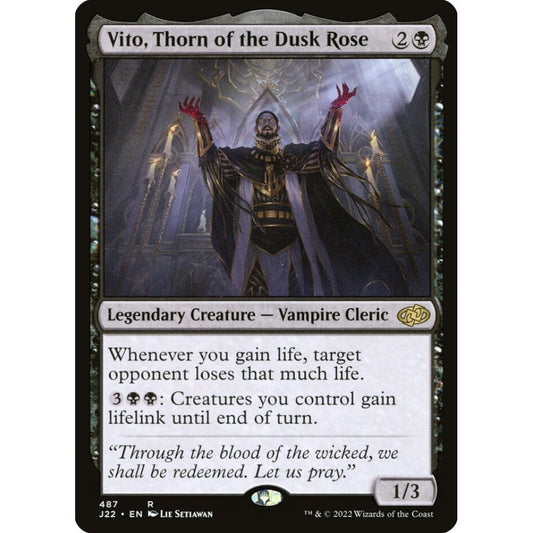 Vito, Thorn of the Dusk Rose rare 487 Magic the Gathering Jumpstart 2022