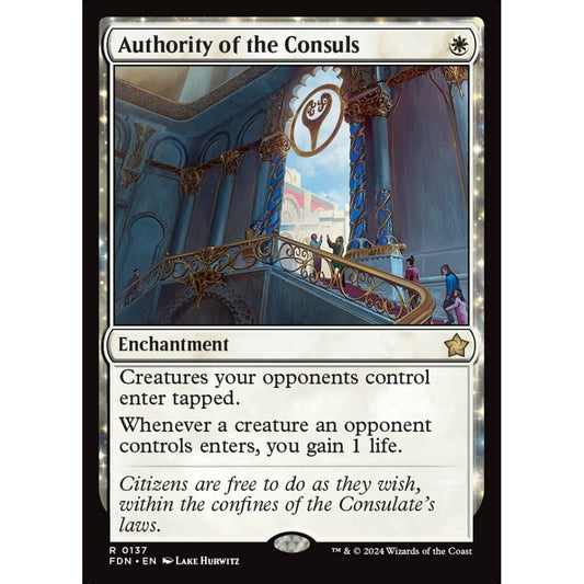 Authority of the Consuls, 137, rare, Magic: The Gathering, Foundations