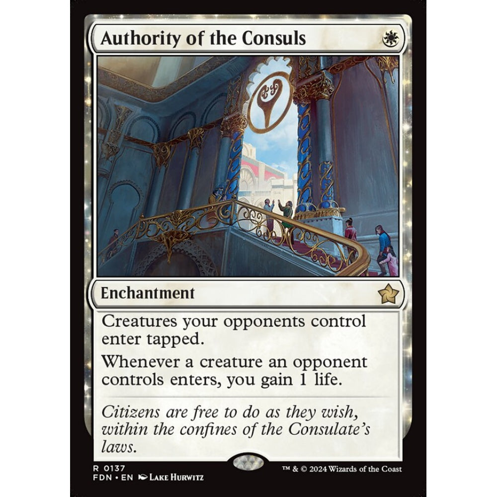 Authority of the Consuls, 137, rare, Magic: The Gathering, Foundations