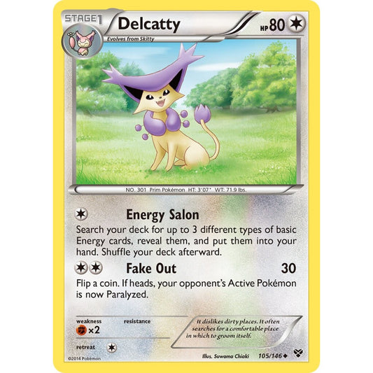 Delcatty Uncommon 105/146 Pokemon Card Game XY
