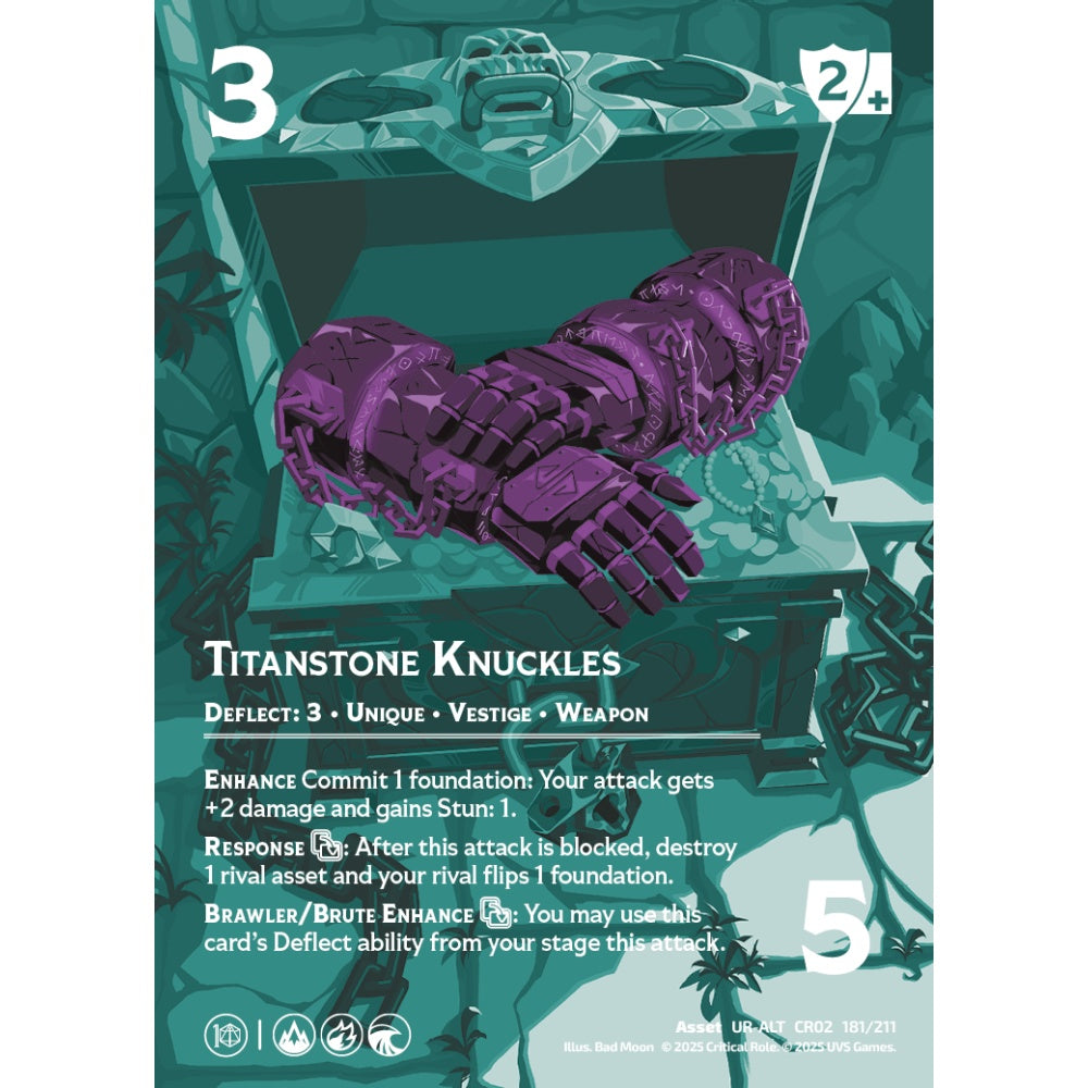 Titanstone Knuckles, 181/211, CR02, Universus, Critical Role: Heroes Of Exandria, Asset, UR-ALT
