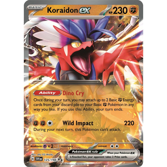 Koraidon ex Double Rare 125/198 Pokemon Card Game Scarlet & Violet