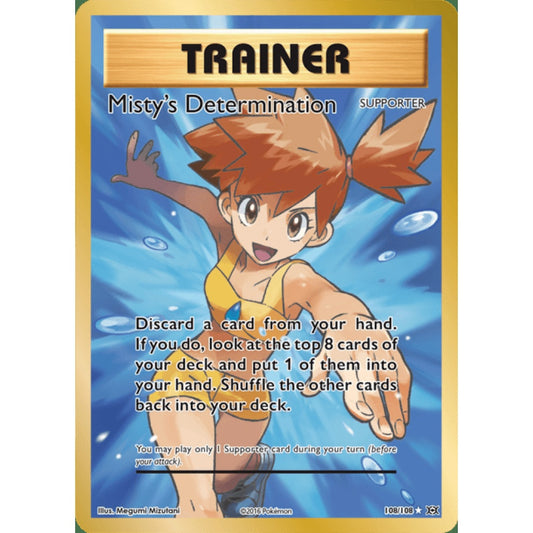 Misty's Determination Full Art 108/108 Pokemon Card Game Evolutions