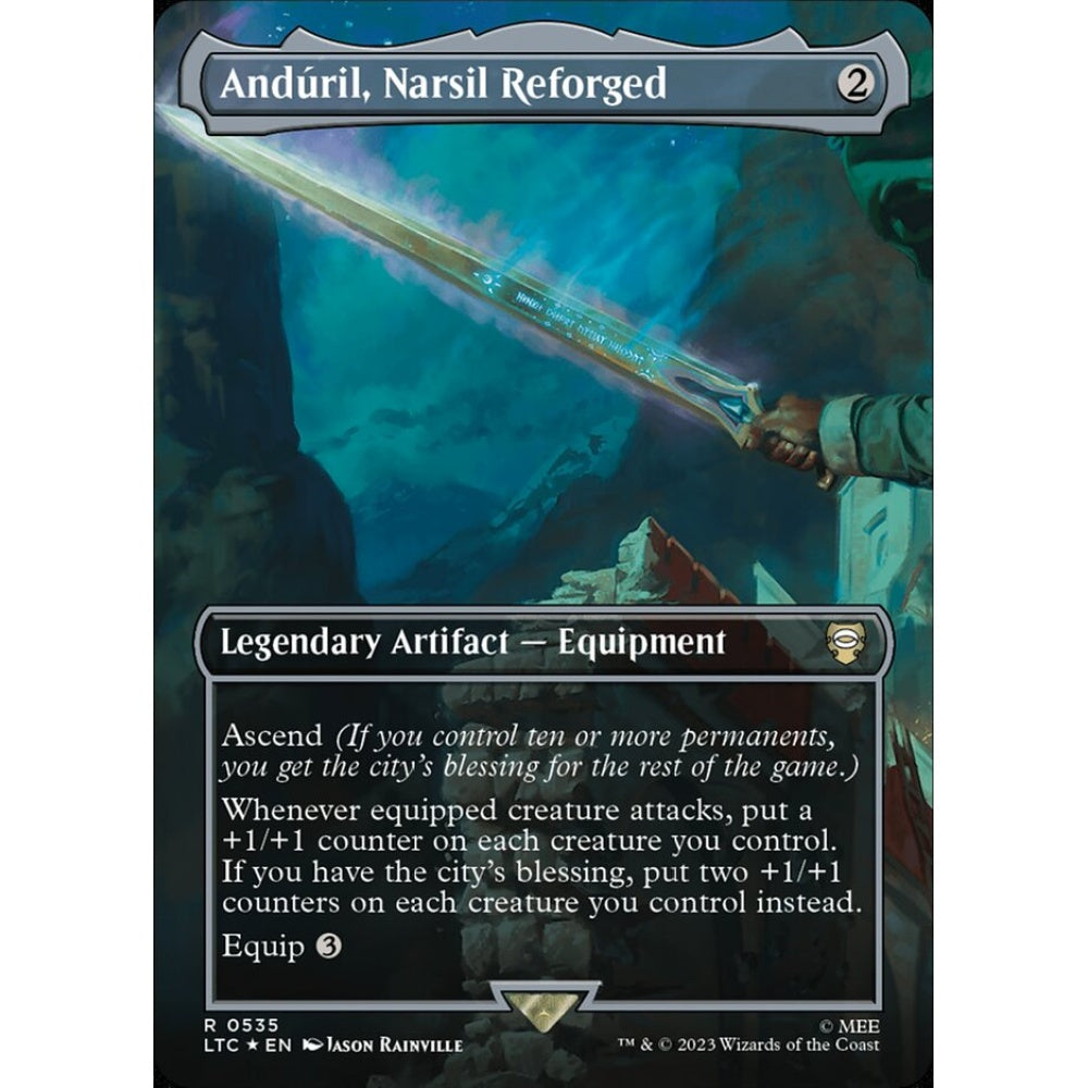 Andúril, Narsil Reforged, rare, 535, Magic the Gathering, Tales of Middle-earth Commander