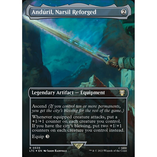 Andúril, Narsil Reforged, rare, 535, Magic the Gathering, Tales of Middle-earth Commander