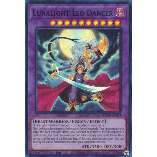 Lunalight Leo Dancer RA04-EN053 Ultra Ultra Rare Yu-Gi-Oh Quarter Century Stampede in Art