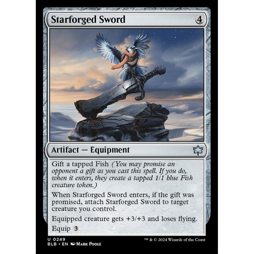 Starforged Sword, 249, uncommon, Magic: The Gathering, Bloomburrow