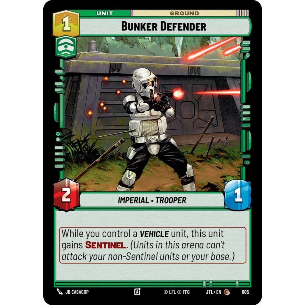 Bunker Defender, C, JTL 605) Foil, Star Wars Unlimited