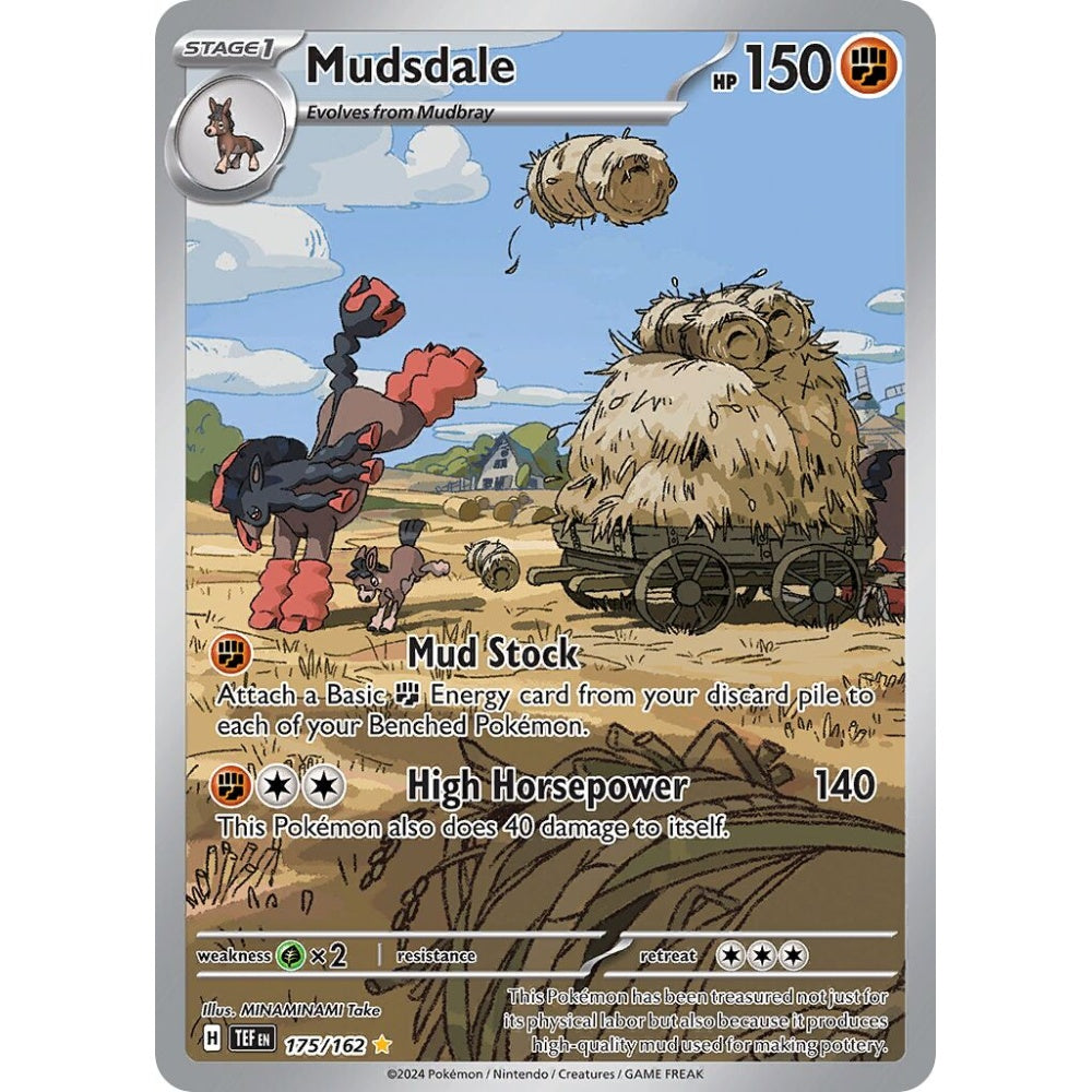Mudsdale Illustration Rare 175/162 Pokemon Card Game Temporal Forces