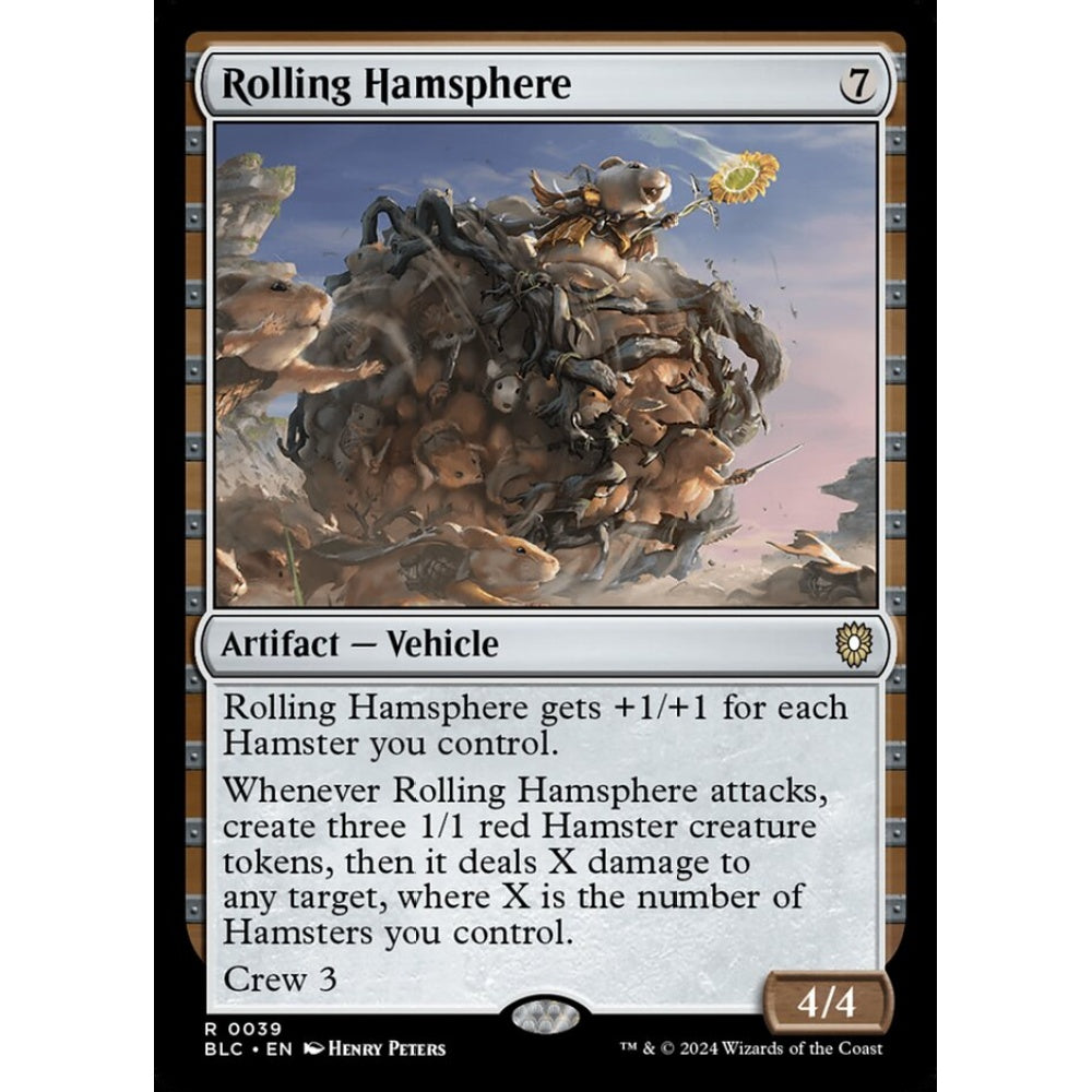 Rolling Hamsphere, 39, rare, Magic: The Gathering, Bloomburrow