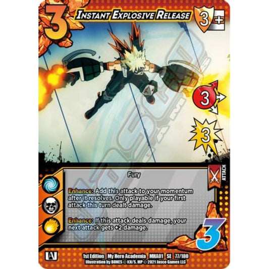 Instant Explosive Release, 77/180, SE, UniVersus, MHA01 My Hero Academia