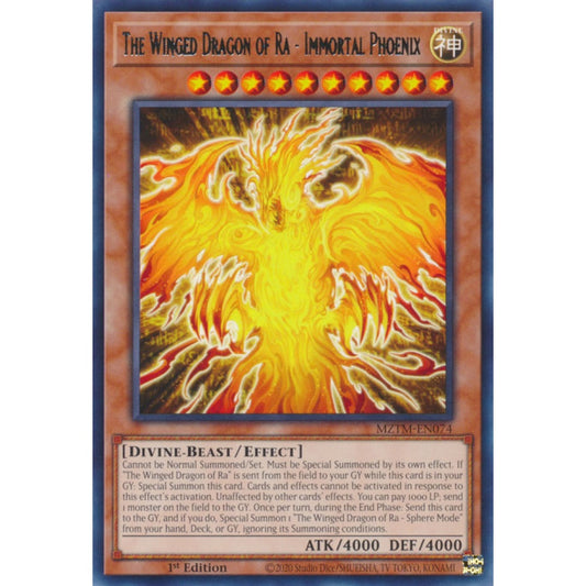 The Winged Dragon of Ra - Immortal Phoenix MZTM-EN074 Collector's Rare Collector's Rare Yu-Gi-Oh Maze of the Master in Art
