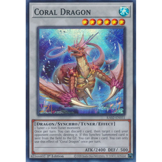Coral Dragon RA02-EN031 Super Super Rare Yu-Gi-Oh 25th Anniversary Rarity Collection II in Art