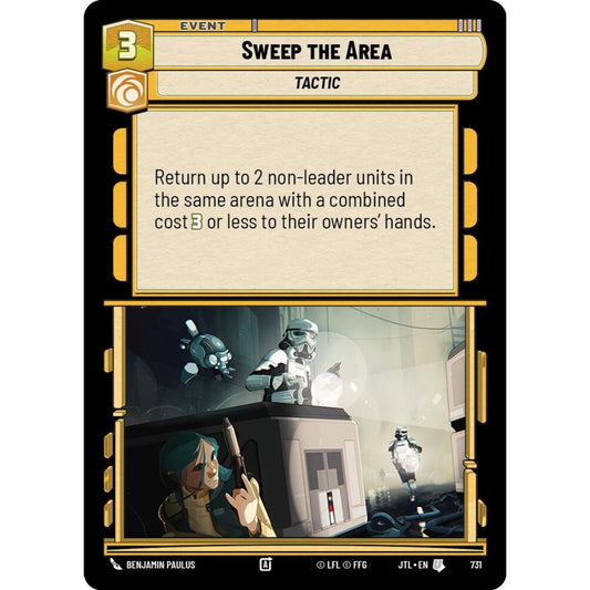 Sweep the Area, U, JTL 731) Foil, Star Wars Unlimited