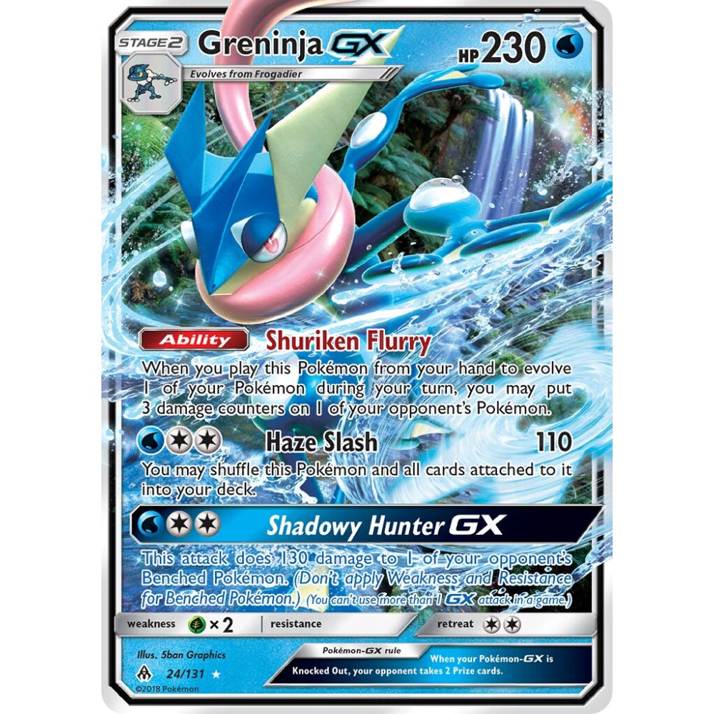Greninja-GX Rare Holo GX 24/131 Pokemon Card Game Forbidden Light