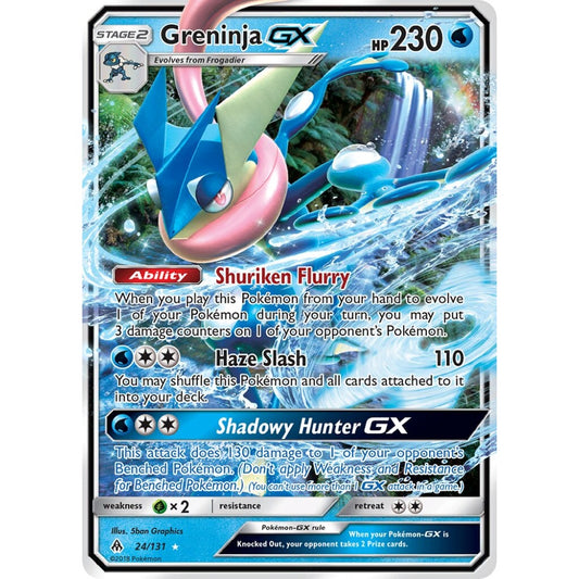 Greninja-GX Rare Holo GX 24/131 Pokemon Card Game Forbidden Light