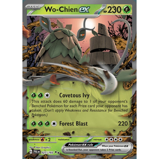 Wo-Chien ex Double Rare 027/193 Pokemon Card Game Paldea Evolved