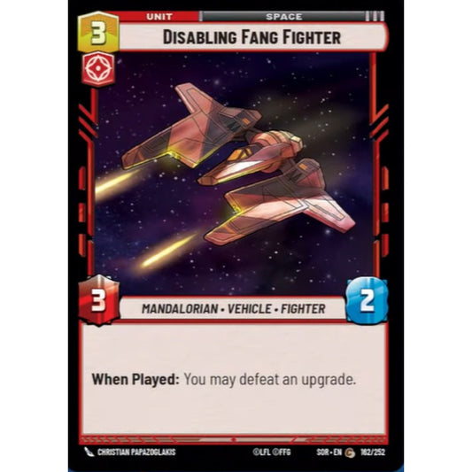 Disabling Fang Fighter, 162, C, Star Wars Unlimited, Sparks Of Rebellion