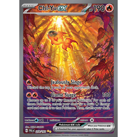 Chi-Yu ex Secret Illustration Rare 259/193 Pokemon Card Game Paldea Evolved